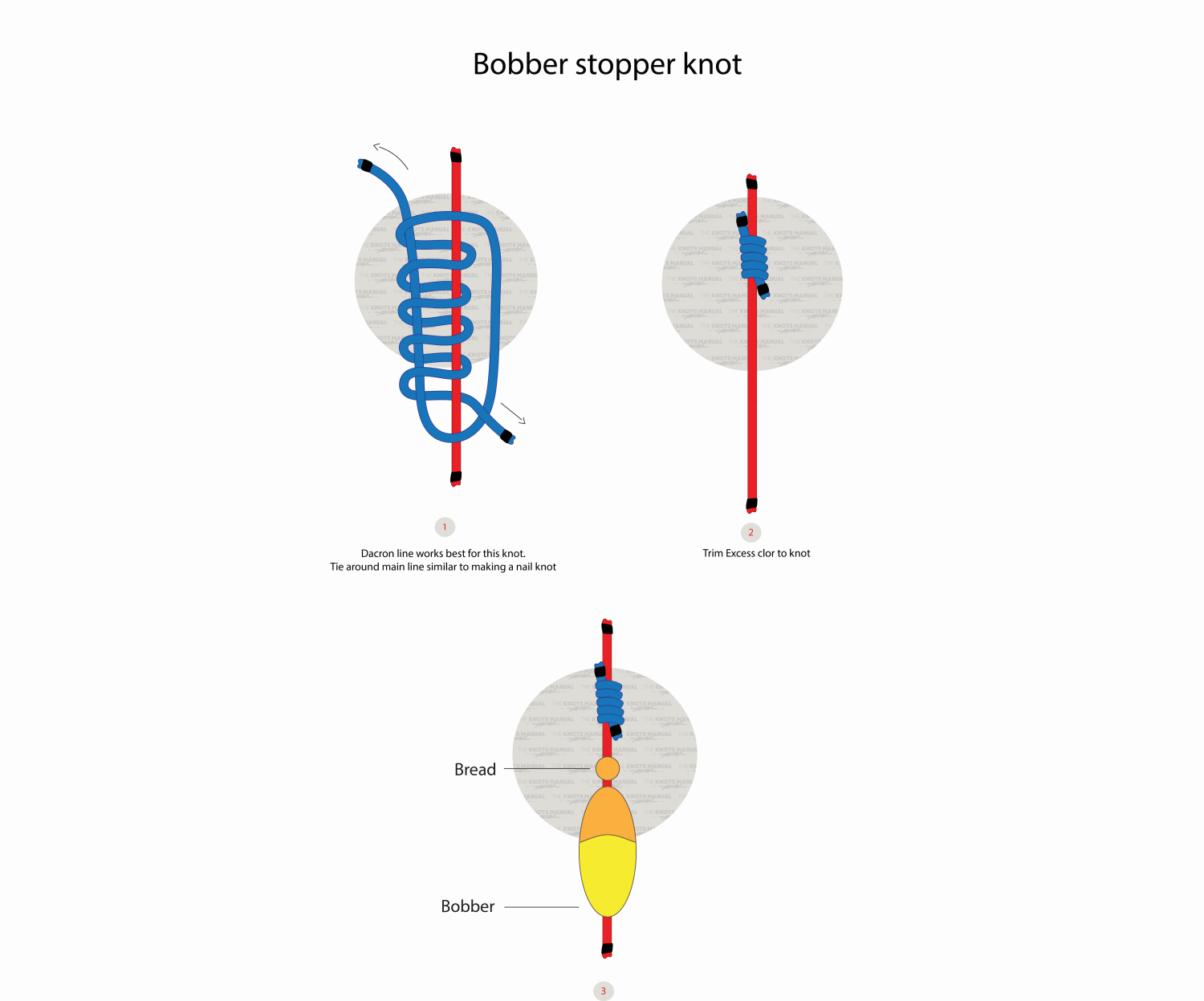 Bobber Stopper Knot step  by step