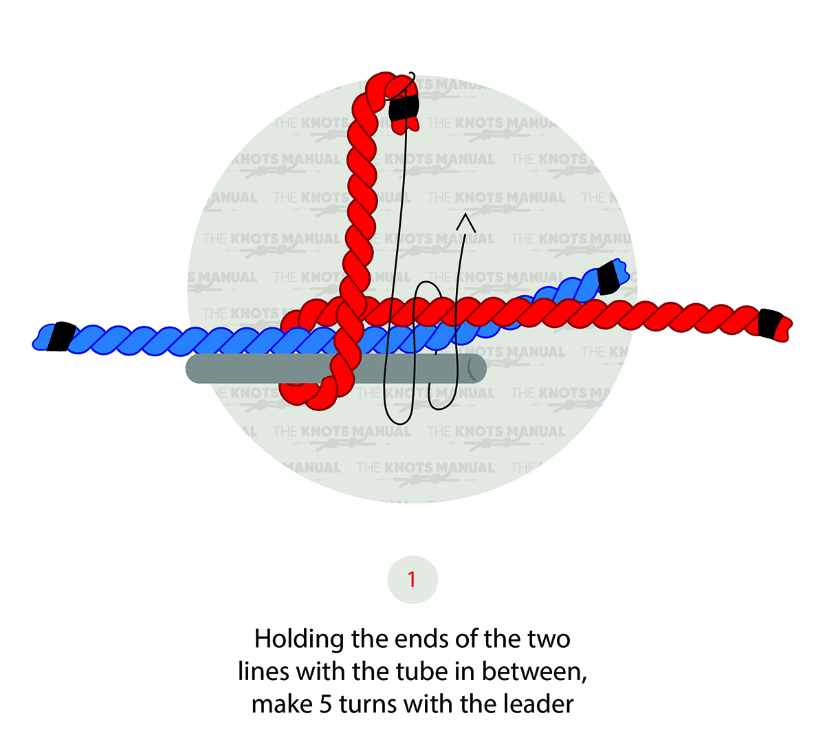 How to tie a nail knot step 1