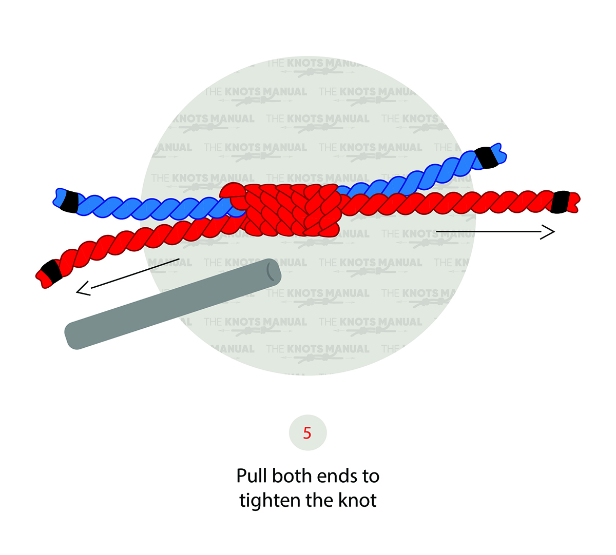 How to tie a nail knot step 5