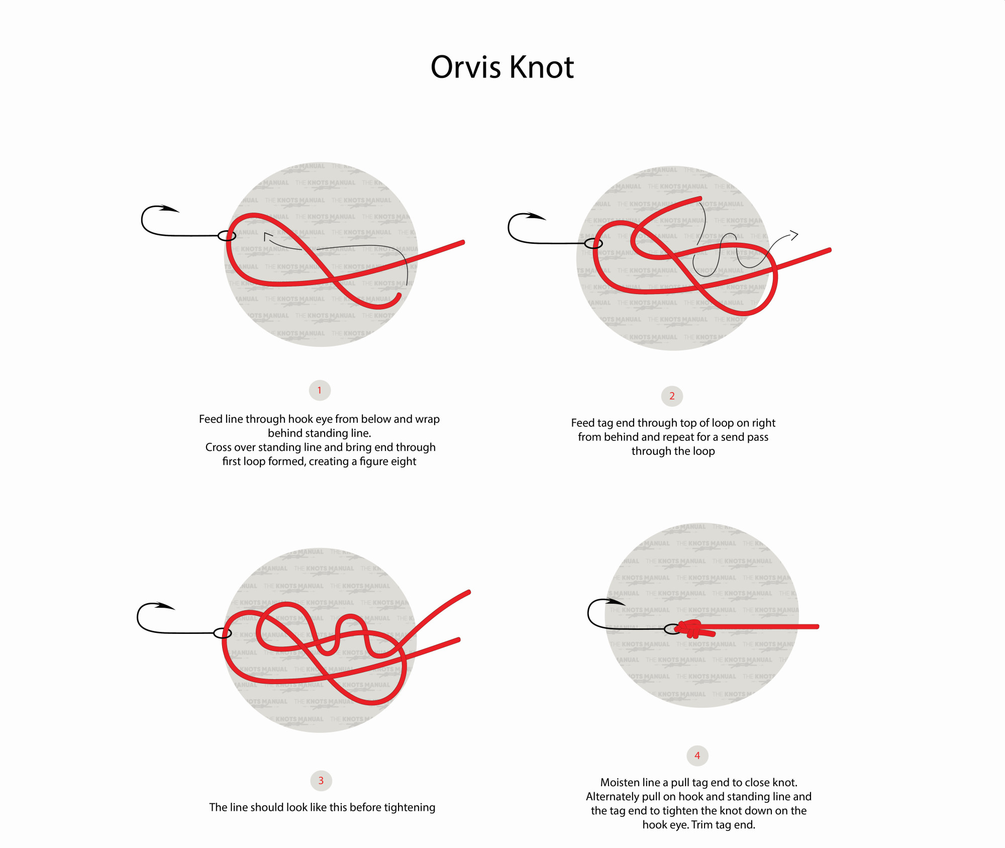 How to tie an Orvis Knot step by step