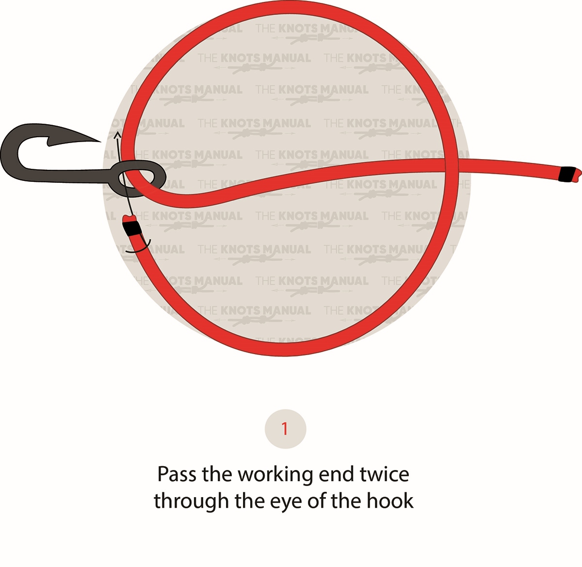 Trilene Knot Step 1