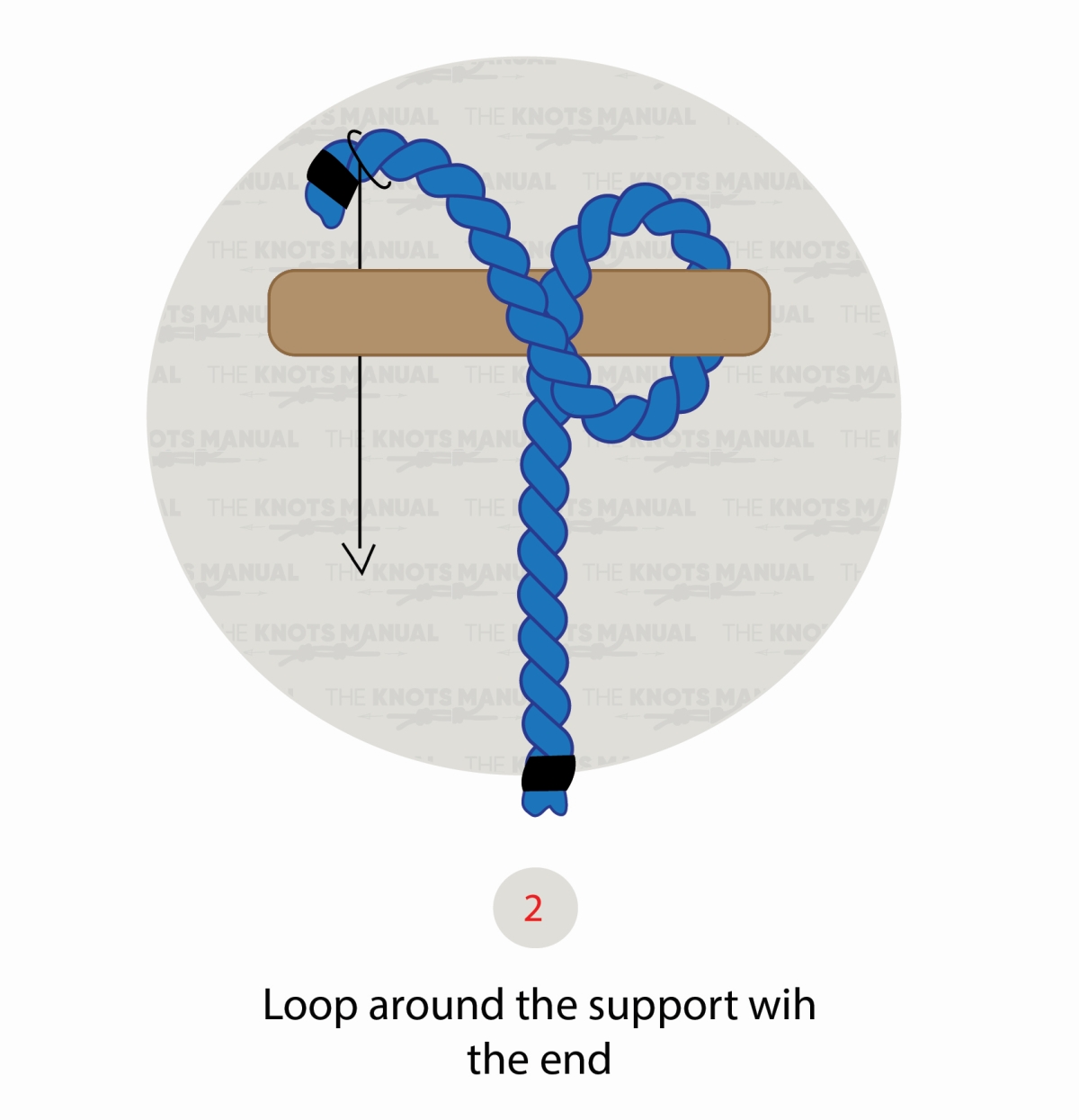 Clove Hitch Knot Step 2