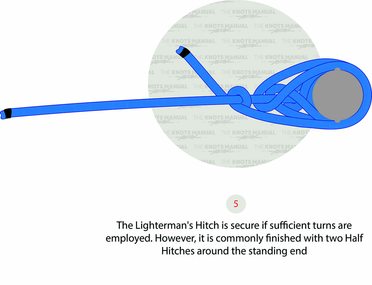 How to tie lightermans hitchknot step 5