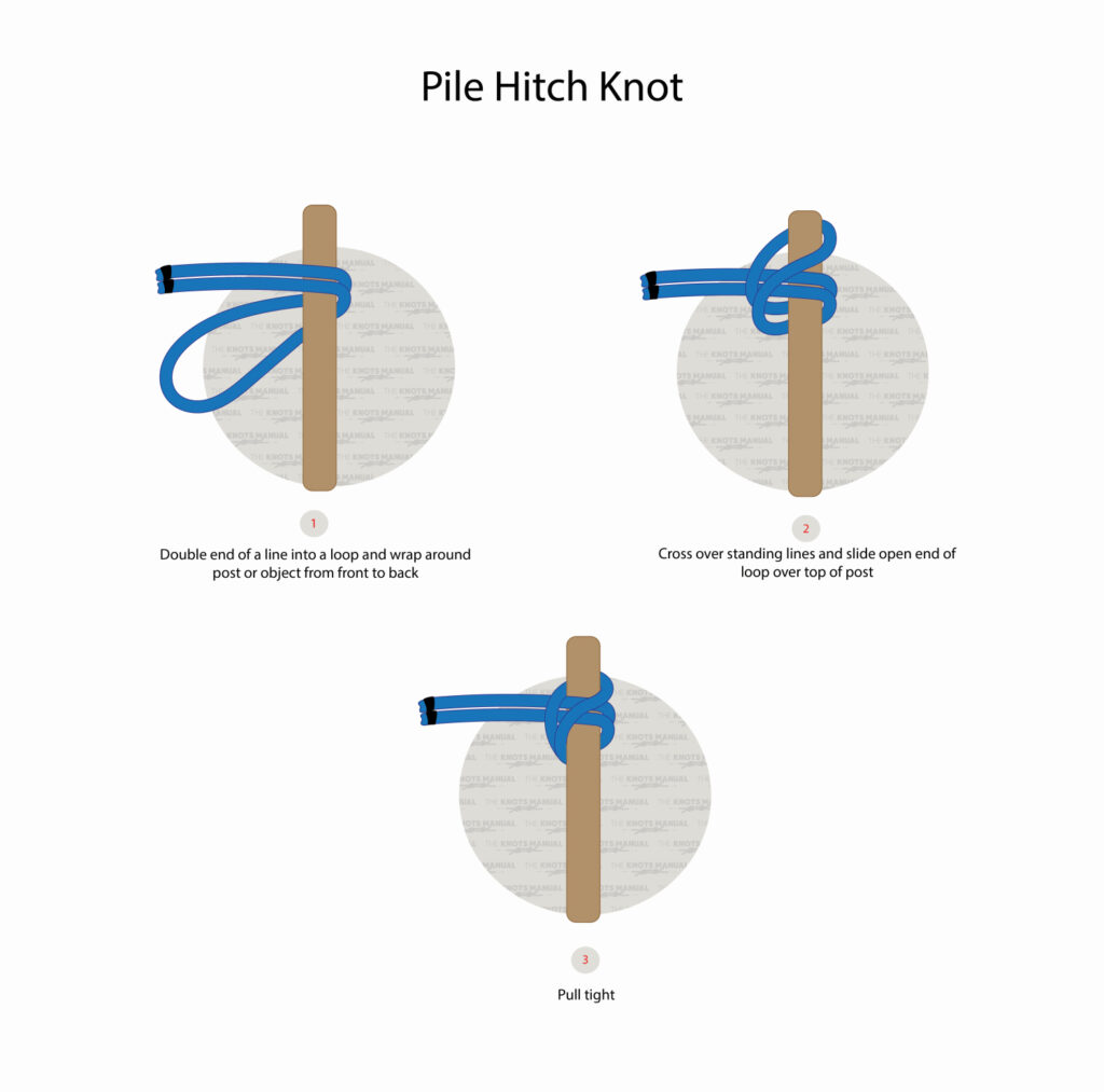 How to Tie a Pile Hitch Knot Illustrated Guide