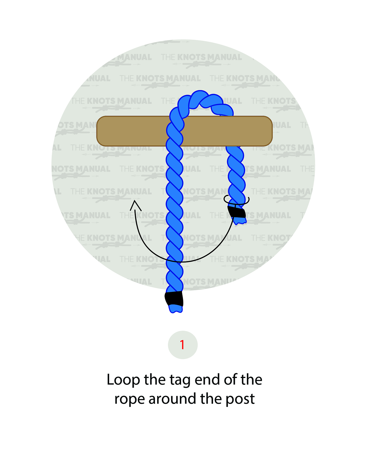 Rolling Hitch Knot - Step 1