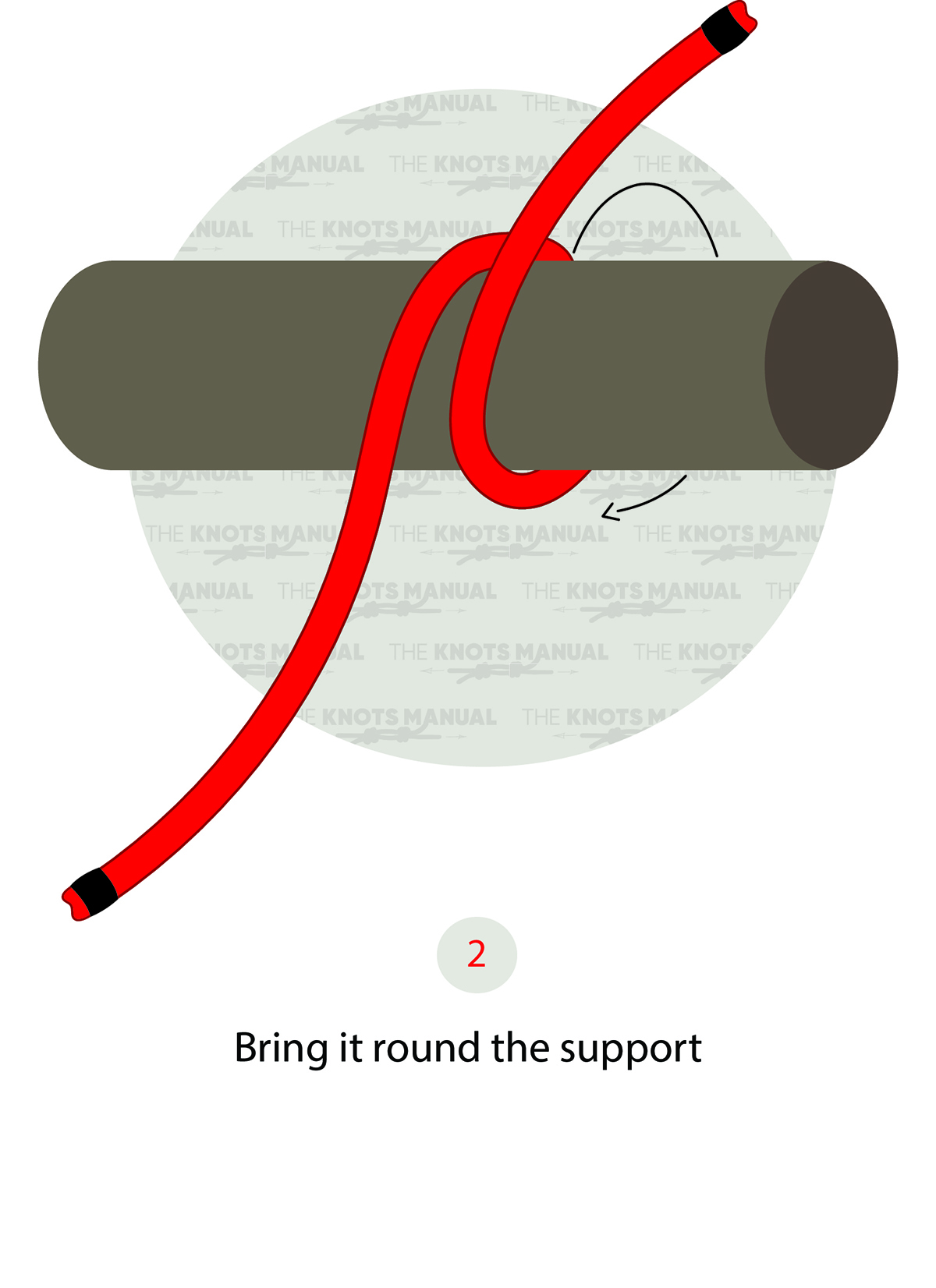 Round Turn & Two Half Hitches Step 2