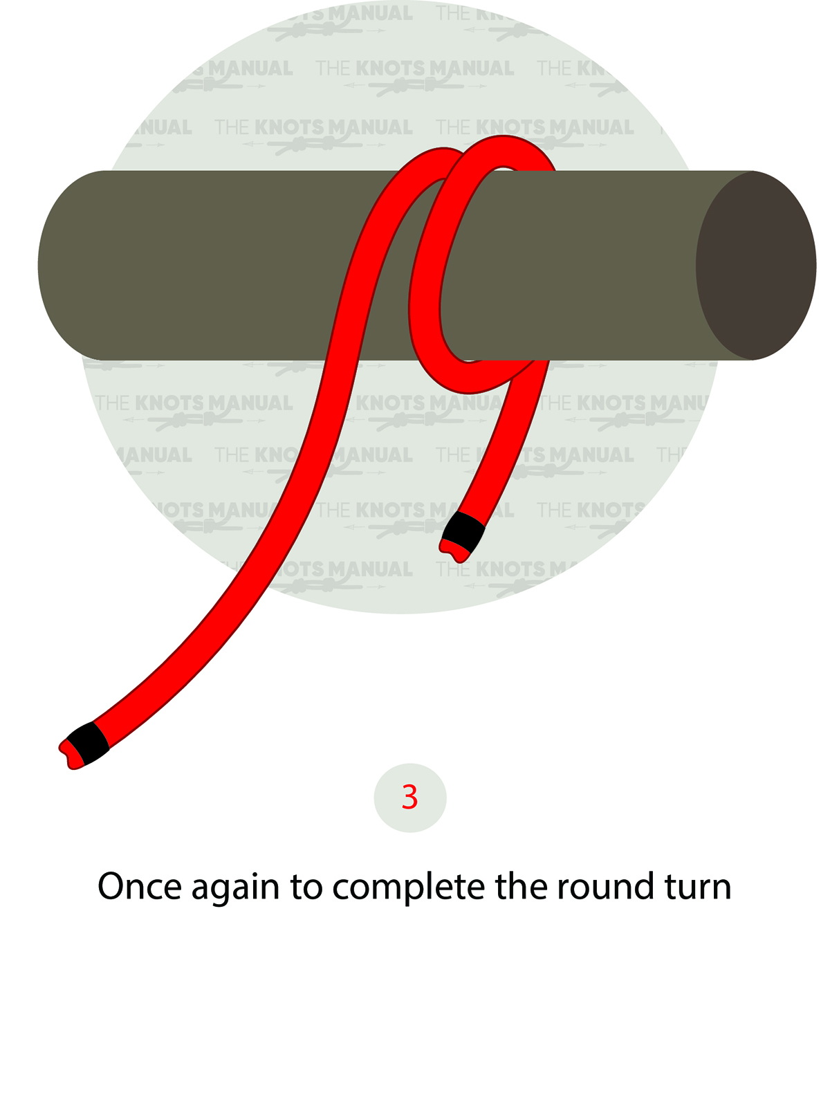 Round Turn & Two Half Hitches Step 3