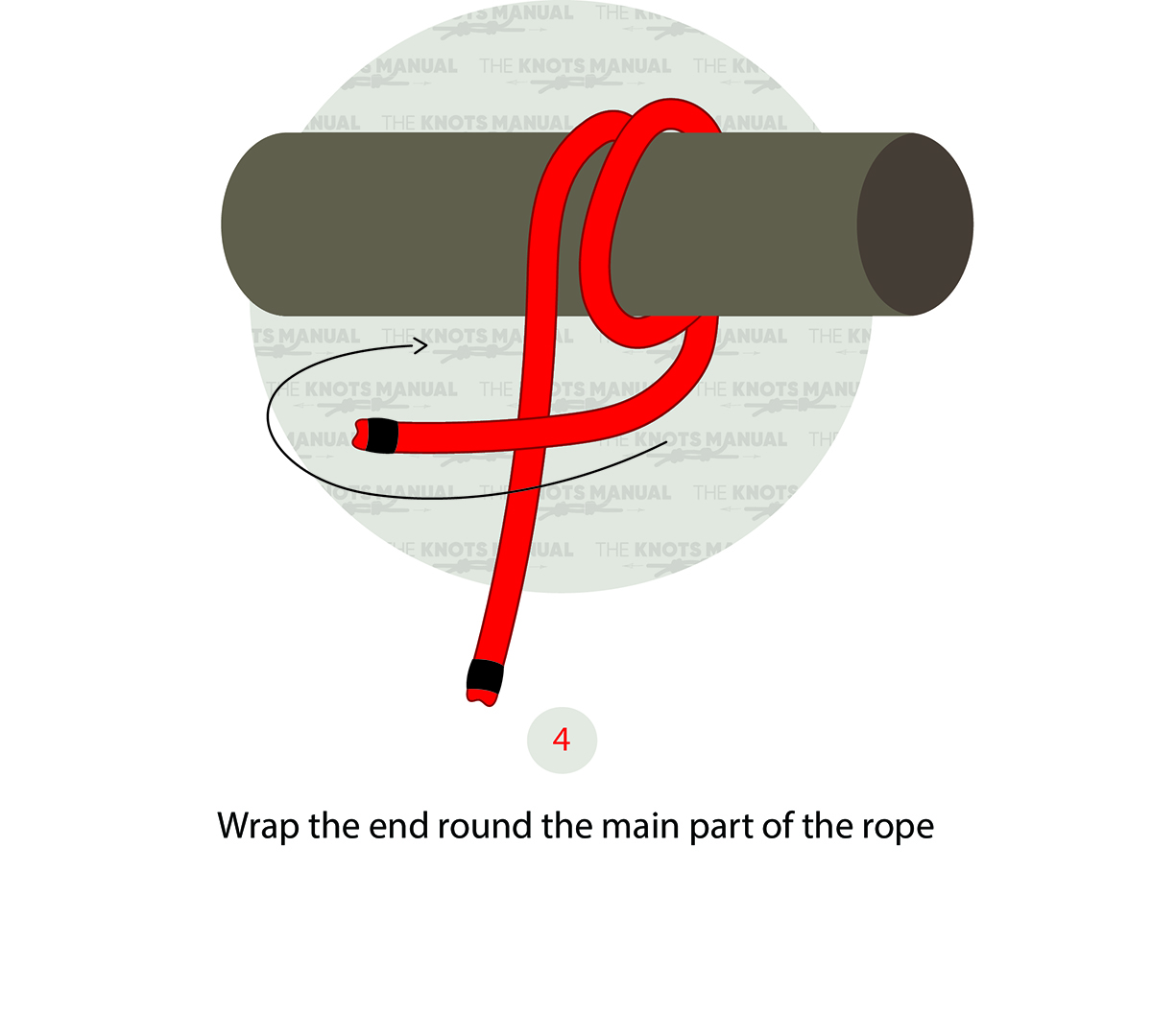 Round Turn & Two Half Hitches Step 4