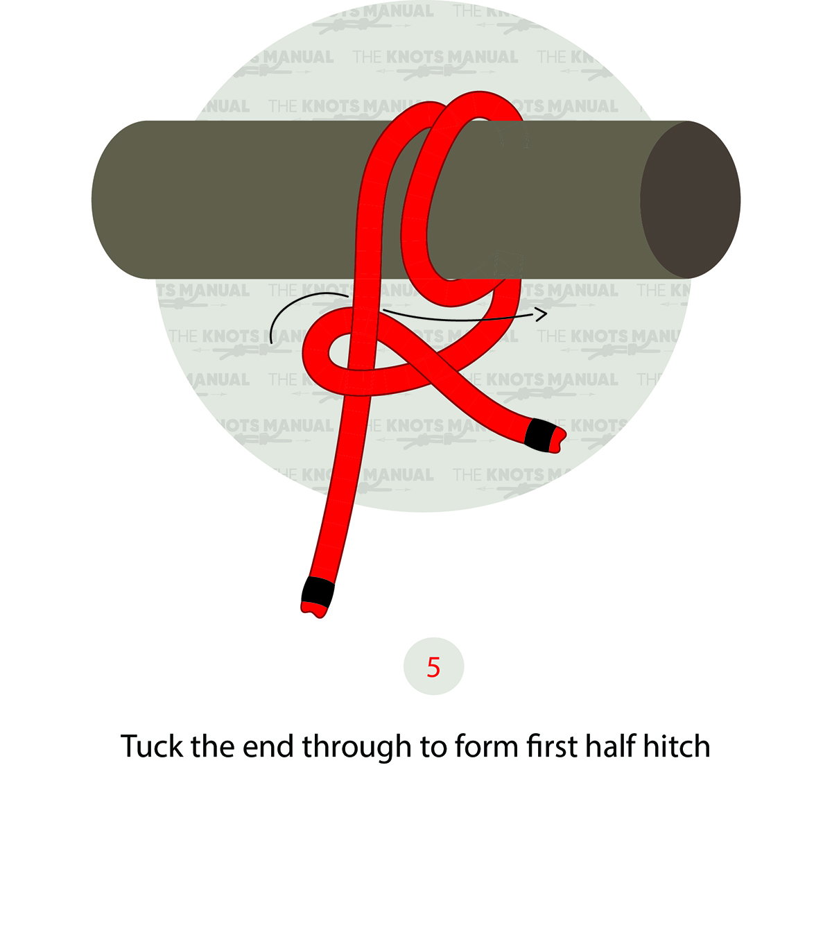 Round Turn & Two Half Hitches Step 5