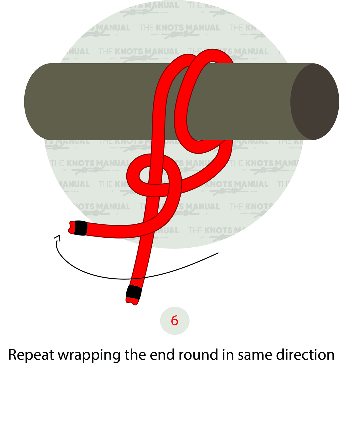 Round Turn & Two Half Hitches Step 6