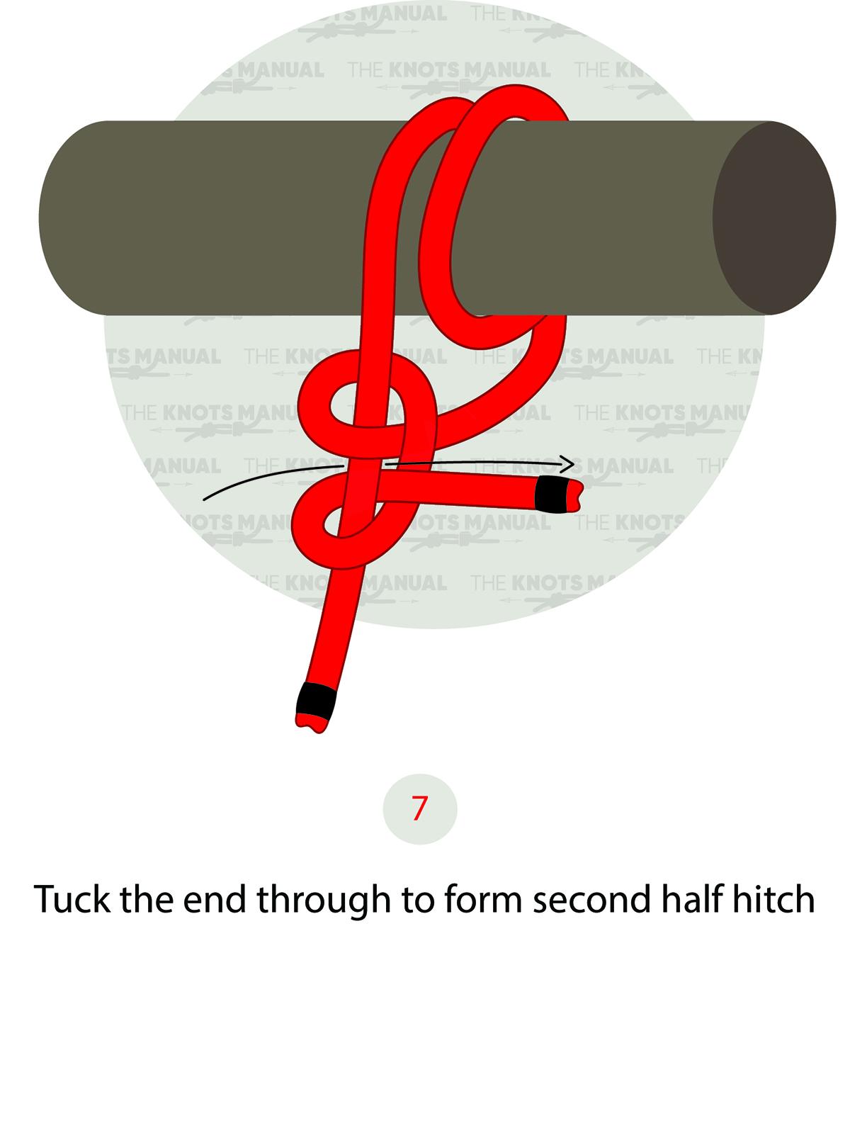 Round Turn & Two Half Hitches Step 7
