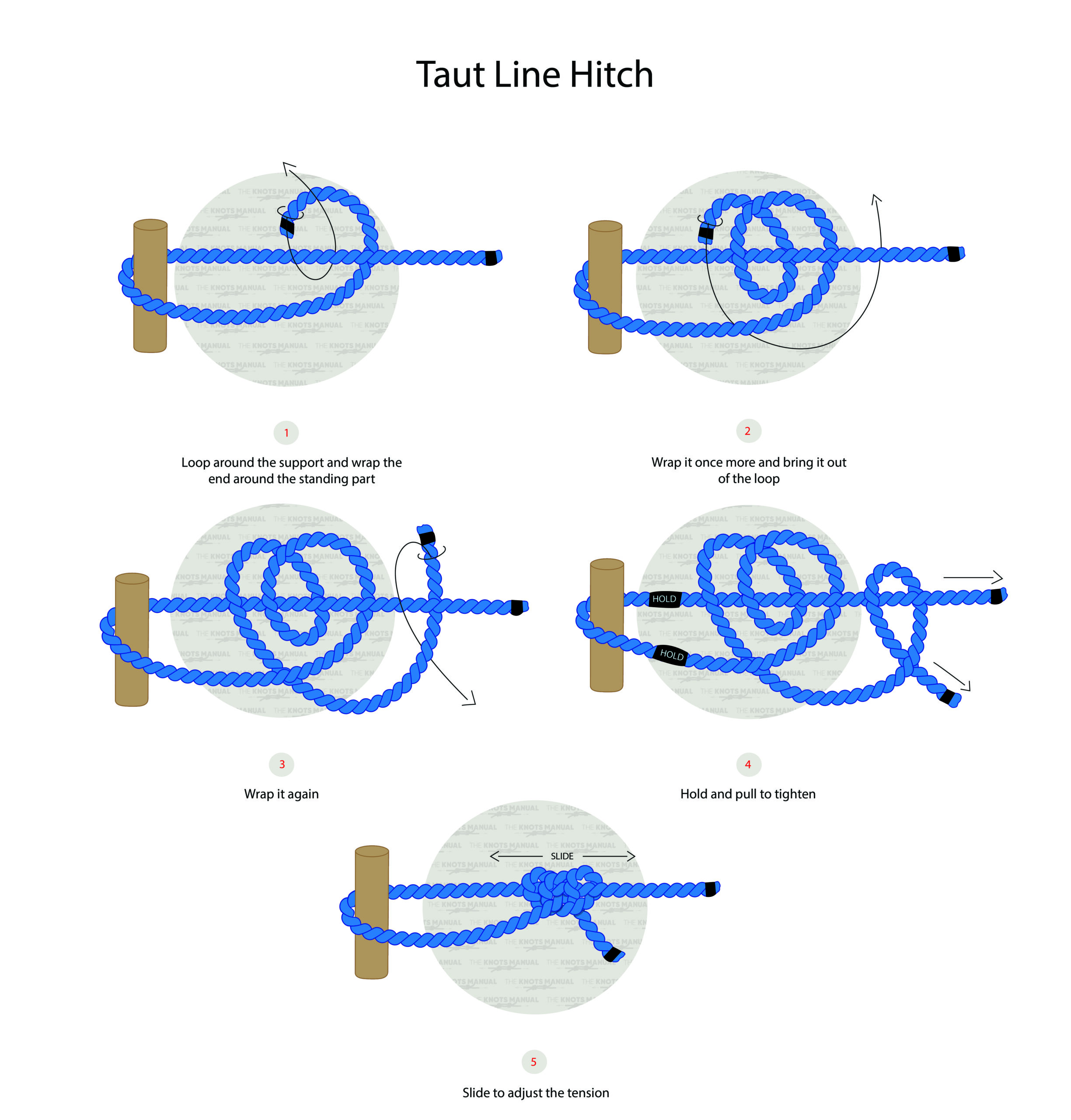 Taut Line Hitch Step by Step