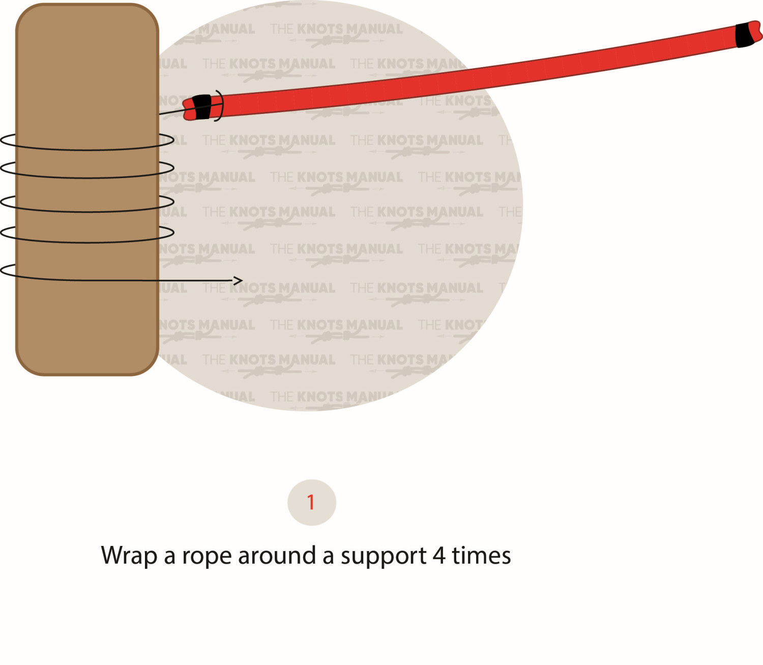 Tencionless Hitch Knot Step 1