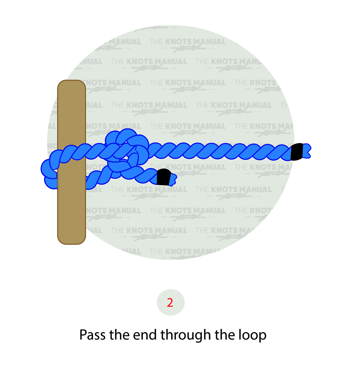 Two half hitches knot - Step 2