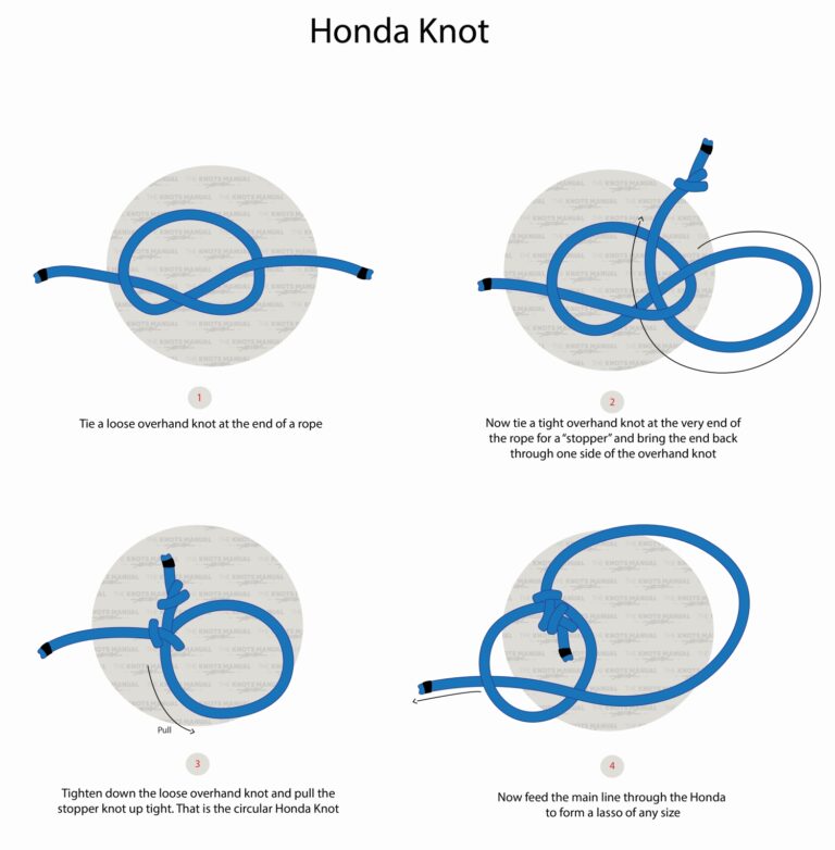 Illustrated Guide How to Tie a Lasso (Honda Knot)