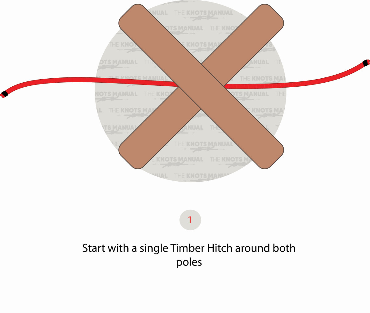 Lashing Knot Step 1