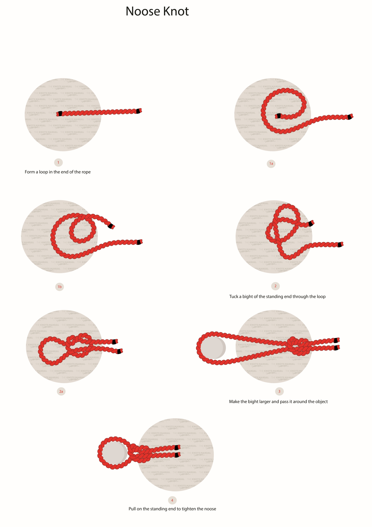 Illustrated Guide: How to Tie a Noose Knot