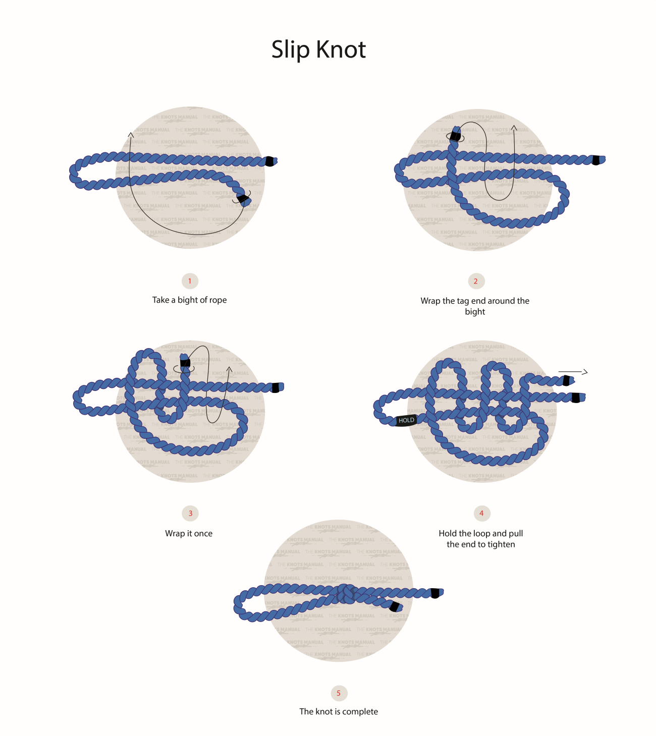 How To tie a Slip Knot - Step by step