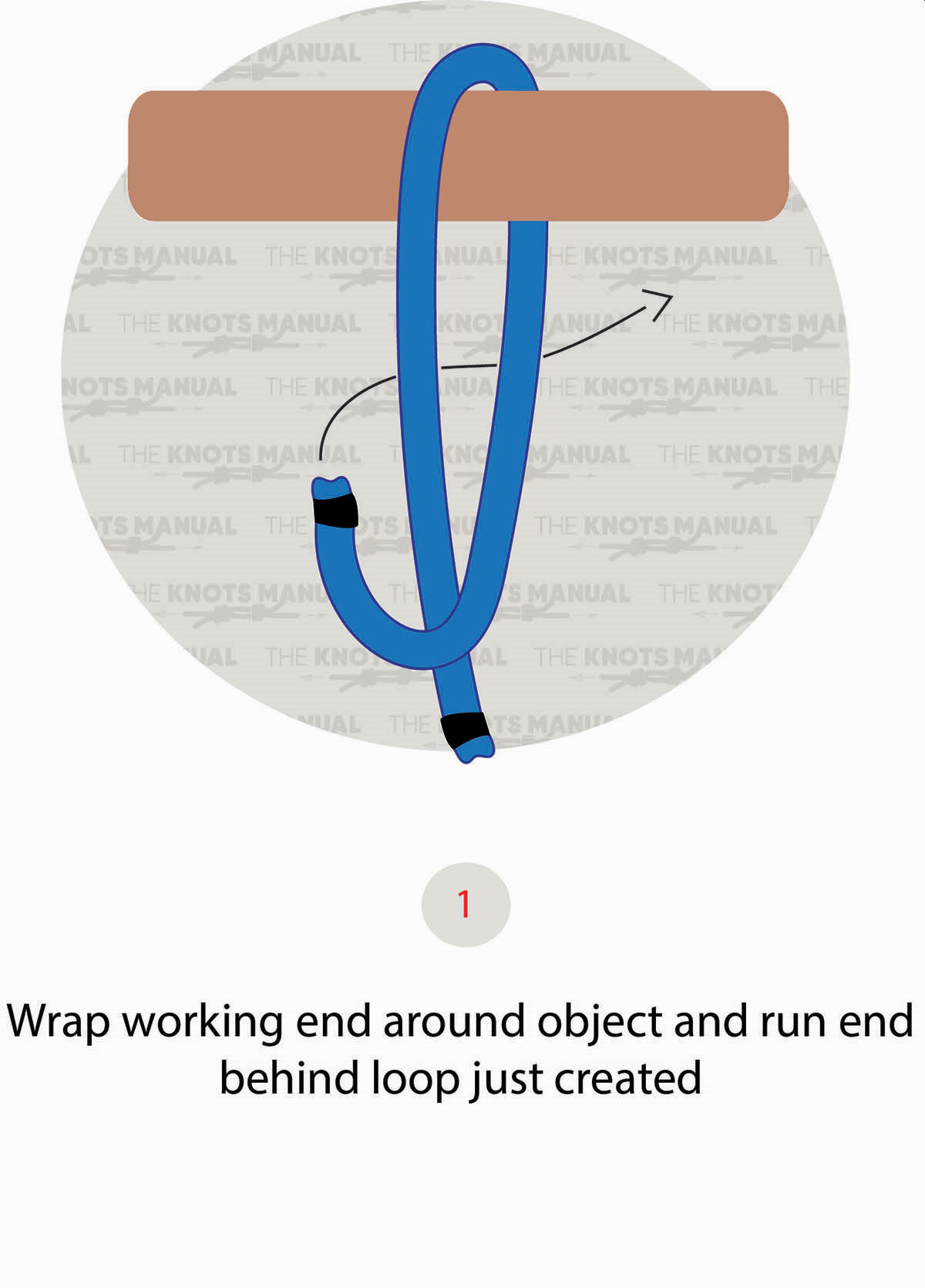 How to tie the Slipped Buntline - Step 1