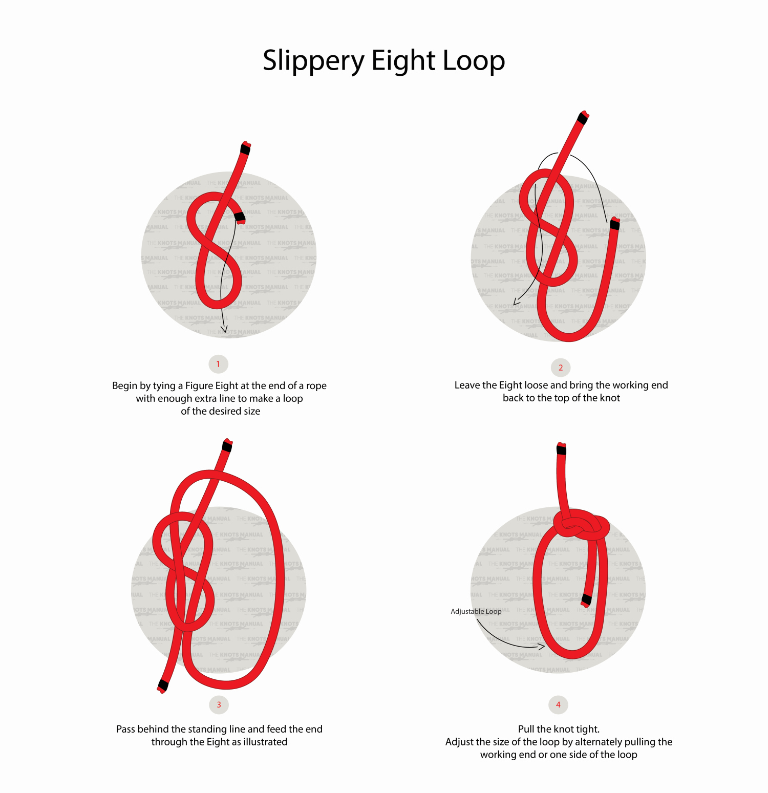 How to Tie a Slippery Eight Loop Knot Step by step