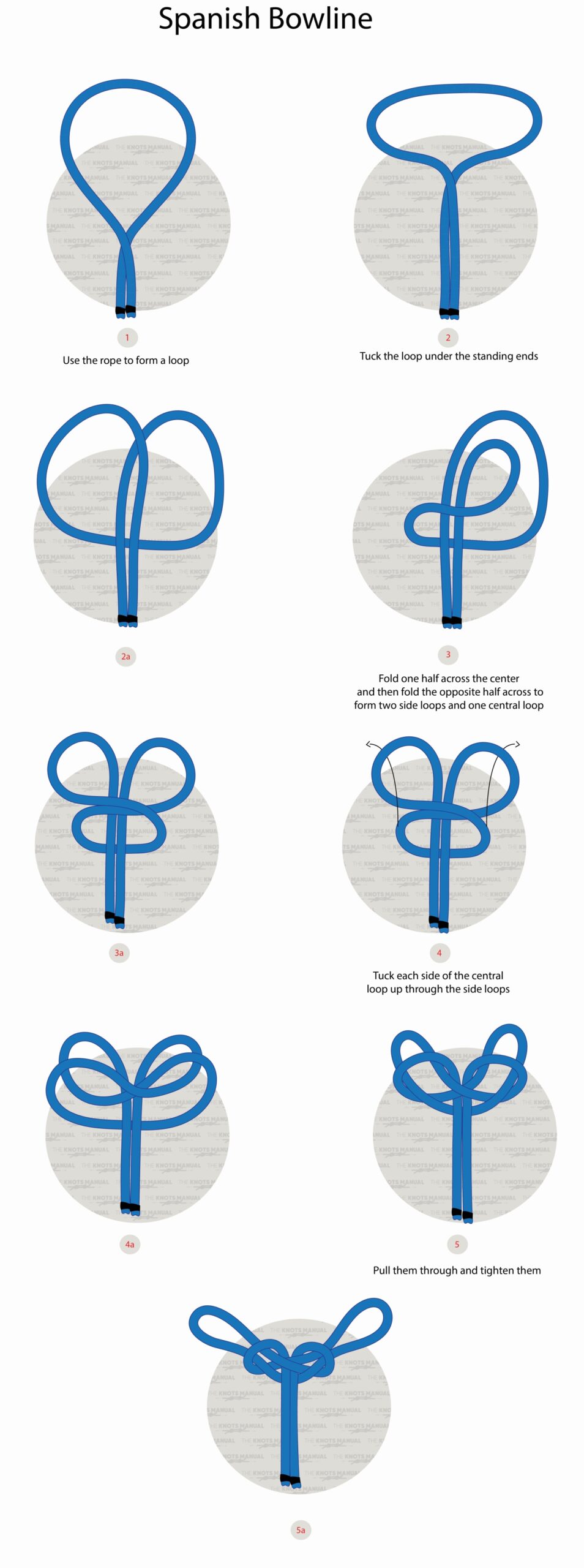 Spanish Bowline step by step