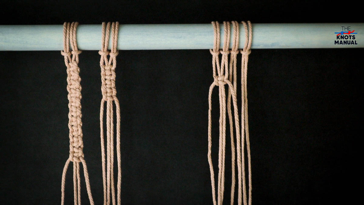 Alternating Macrame Square Knot Step 1