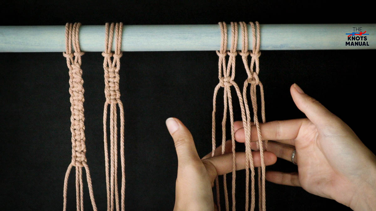 Alternating Macrame Square Knot Step 2