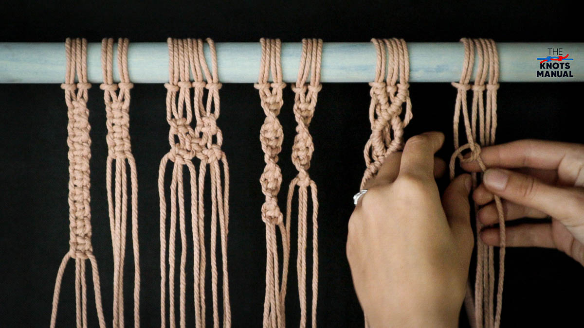 Double Macrame Half Hitch Knot Step 2