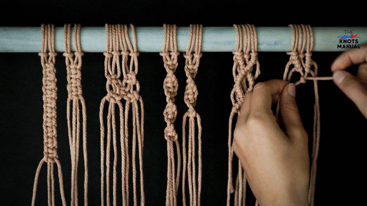 Double Macrame Half Hitch Knot Step 8