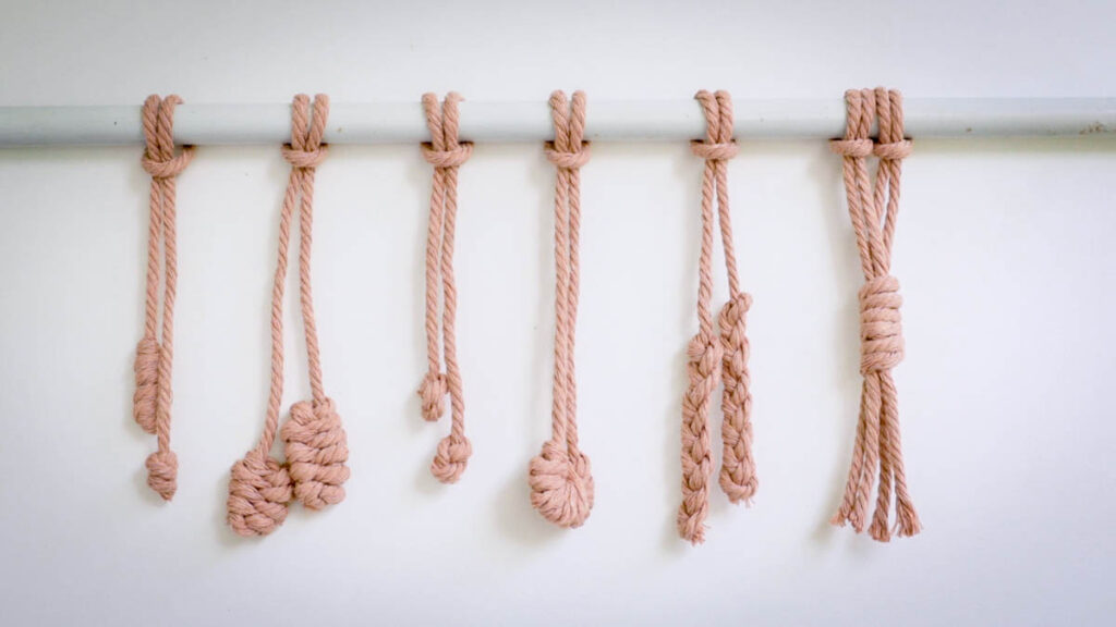 Macrame end knots