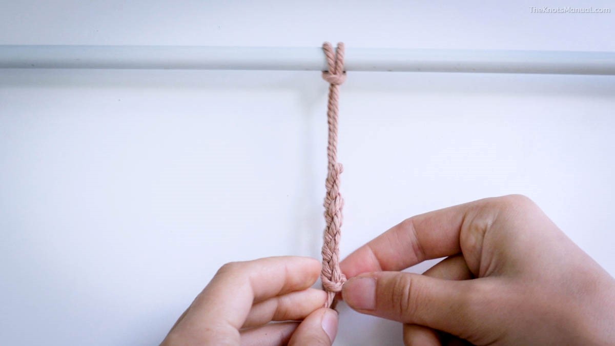 Single Strand Braid End Knot Step 6