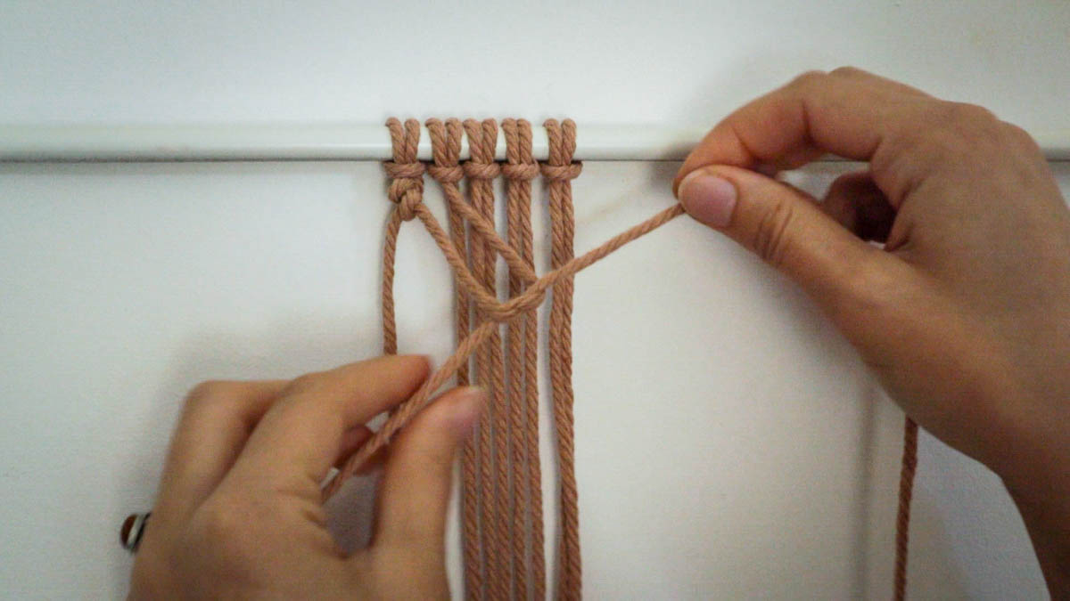 Half Hitch Knot (Macrame) Step 3