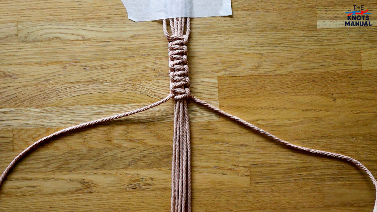 Macrame Plant Pot Hanger Free DIY Pattern - step 11