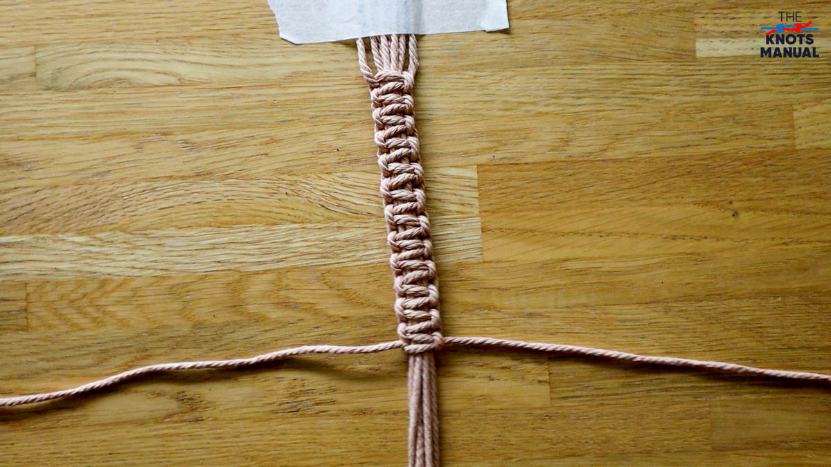 Macrame Plant Pot Hanger Free DIY Pattern - step 12