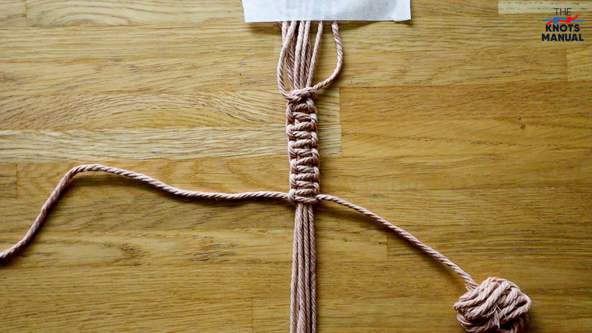 Macrame Plant Pot Hanger Free DIY Pattern - step 9