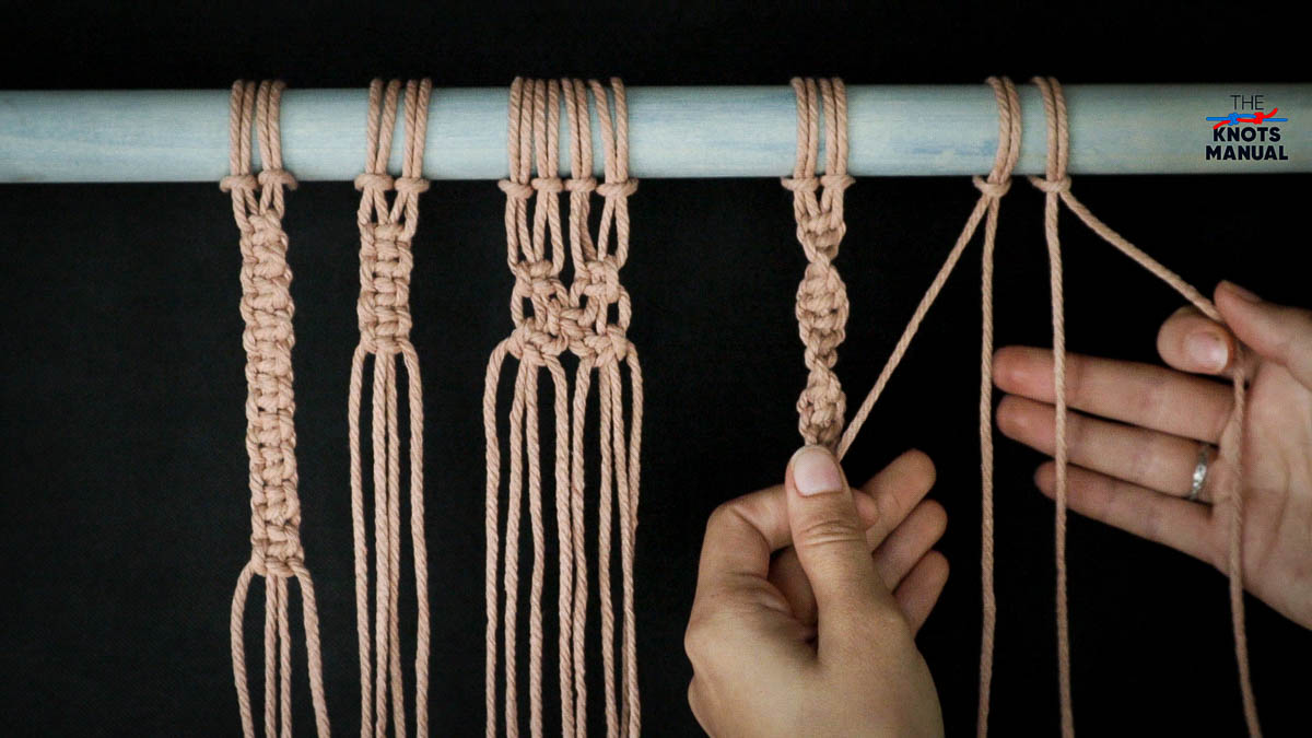 Spiral Macrame Stitch Knot Step 1