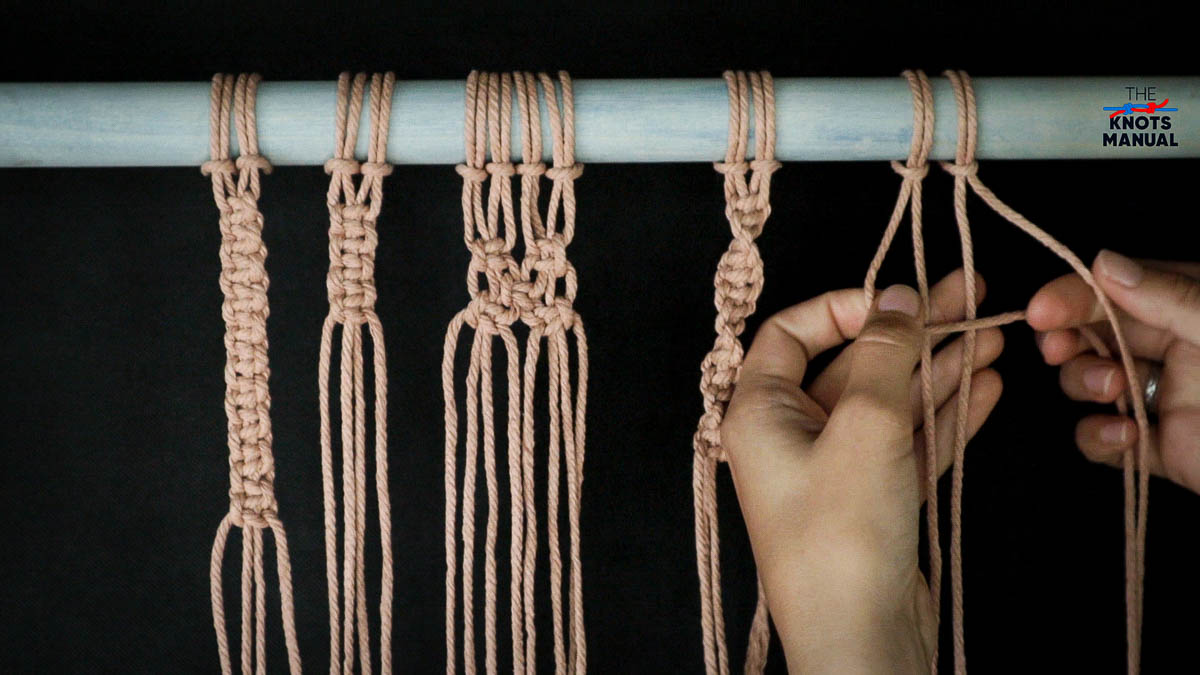 Spiral Macrame Stitch Knot Step 2