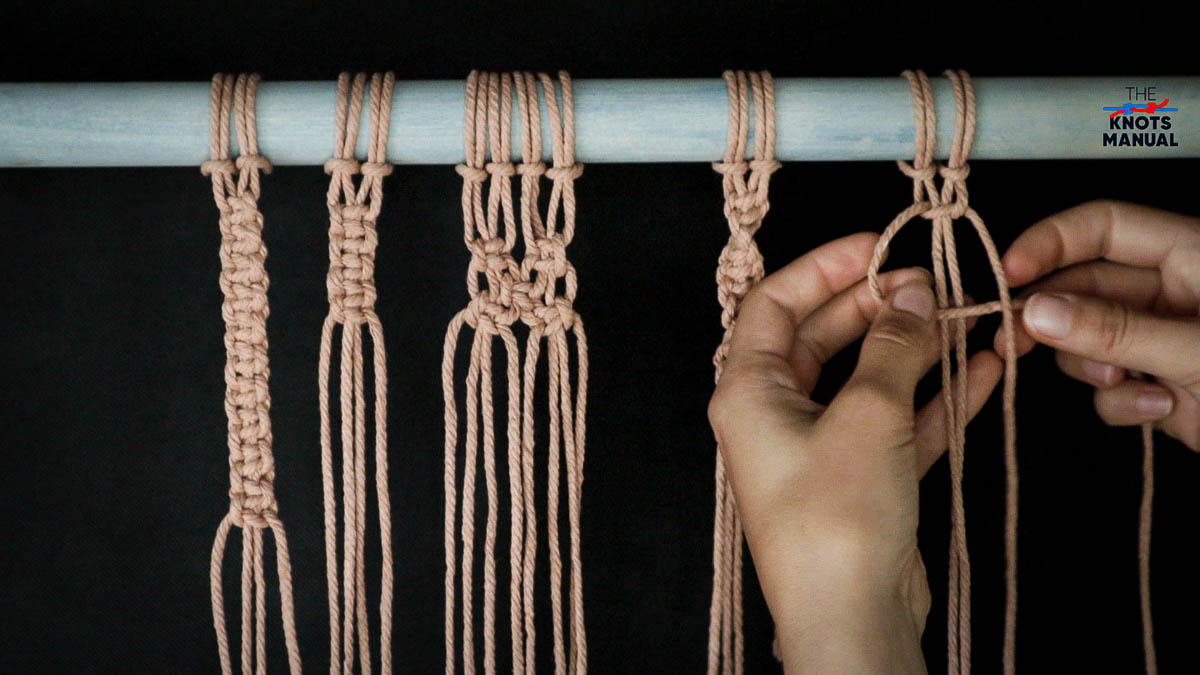 Spiral Macrame Stitch Knot Step 4