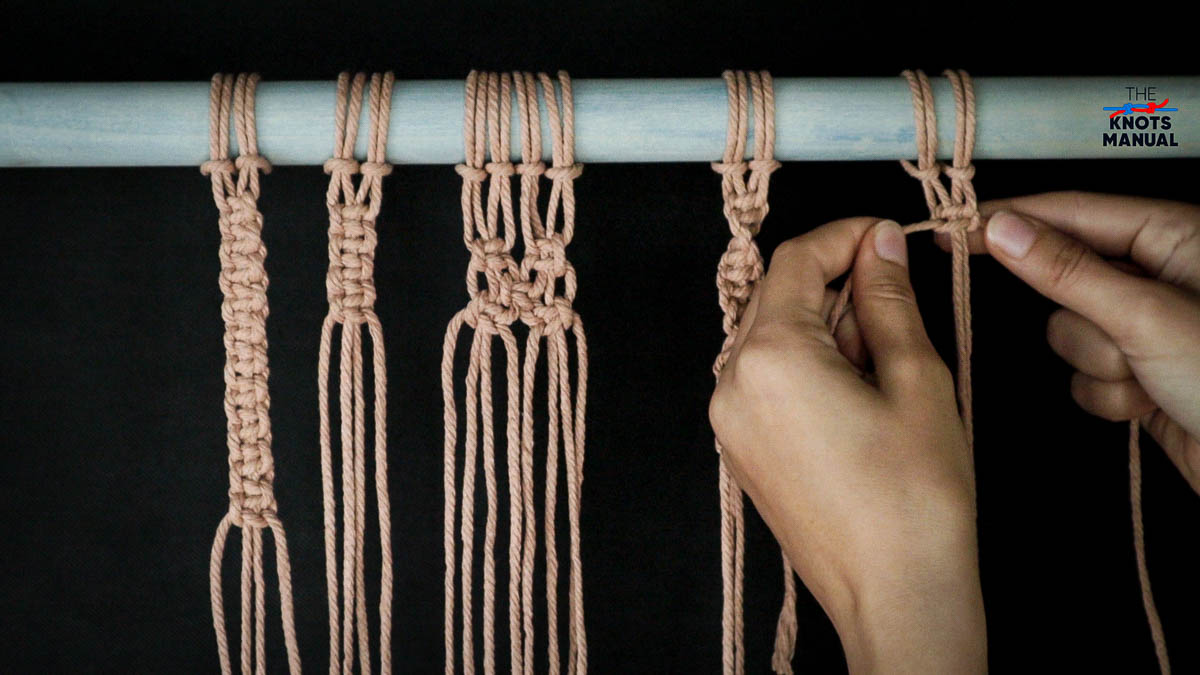 Spiral Macrame Stitch Knot Step 5