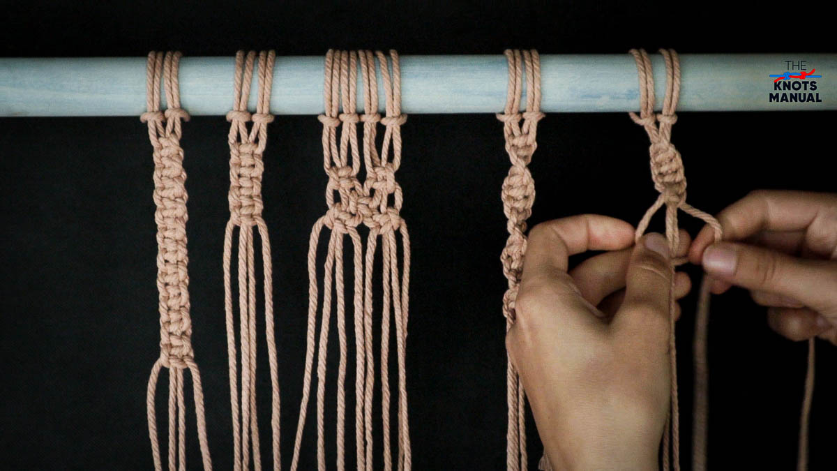 Spiral Macrame Stitch Knot Step 6