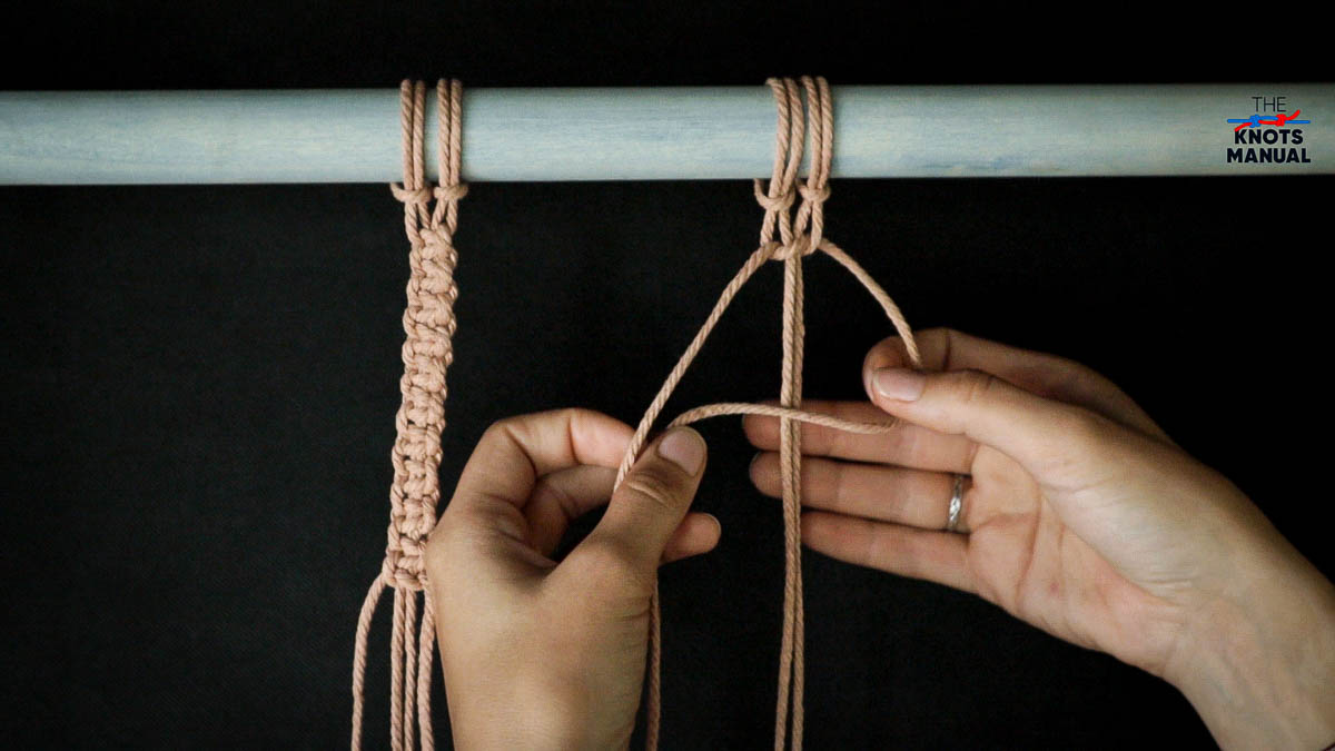 Square Macrame Knot Step 5