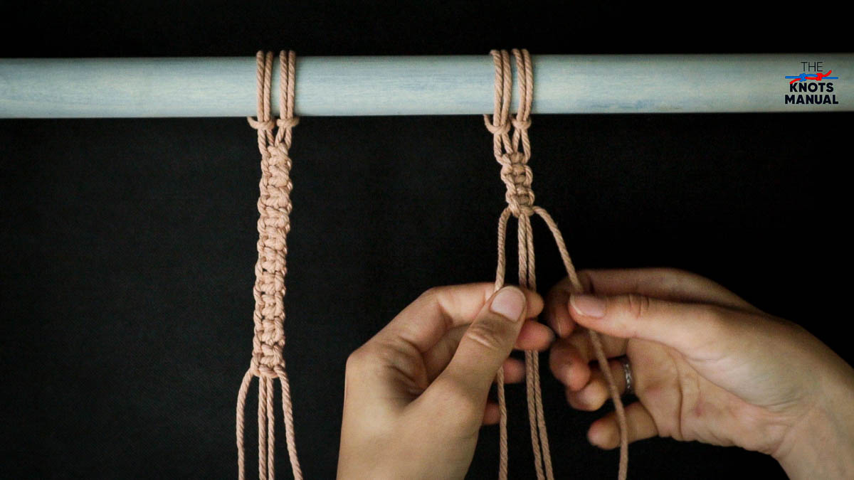 Square Macrame Knot Step 8