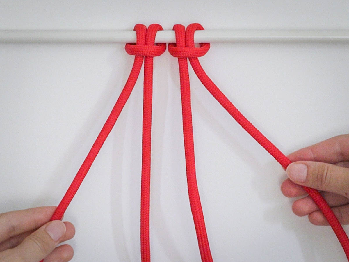 Macrame Square Knot Step 1