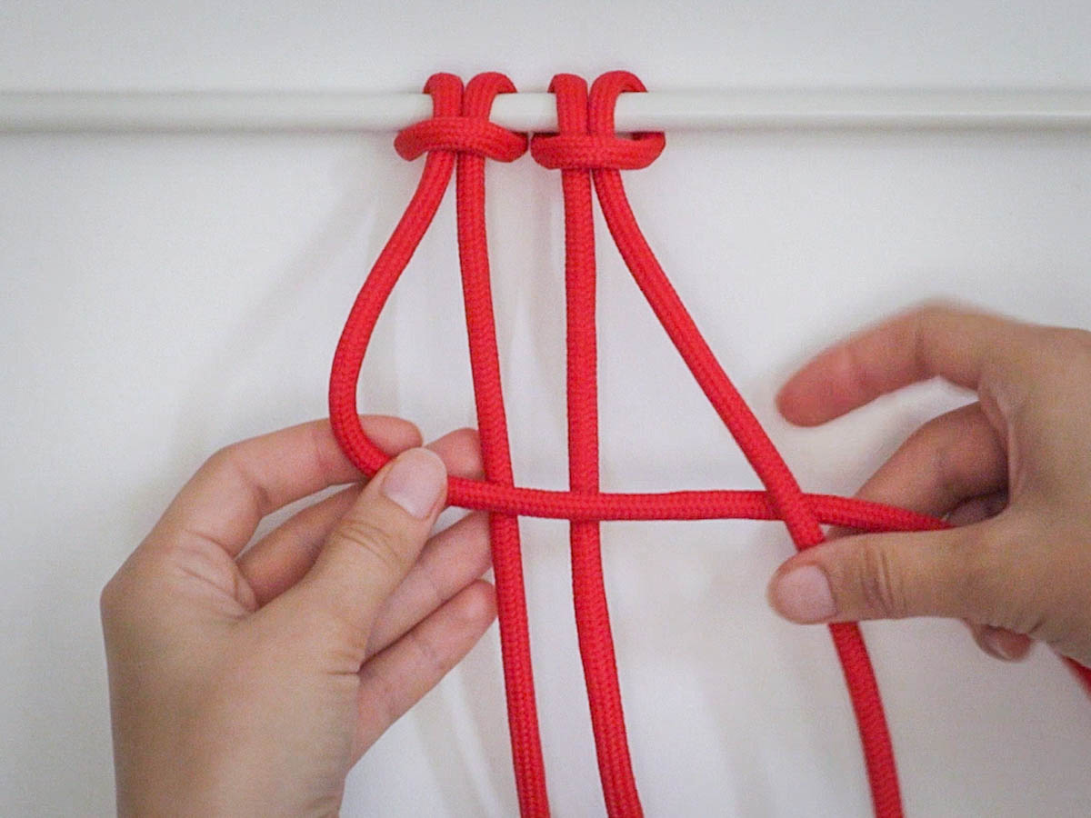 Macrame Square Knot Step 2