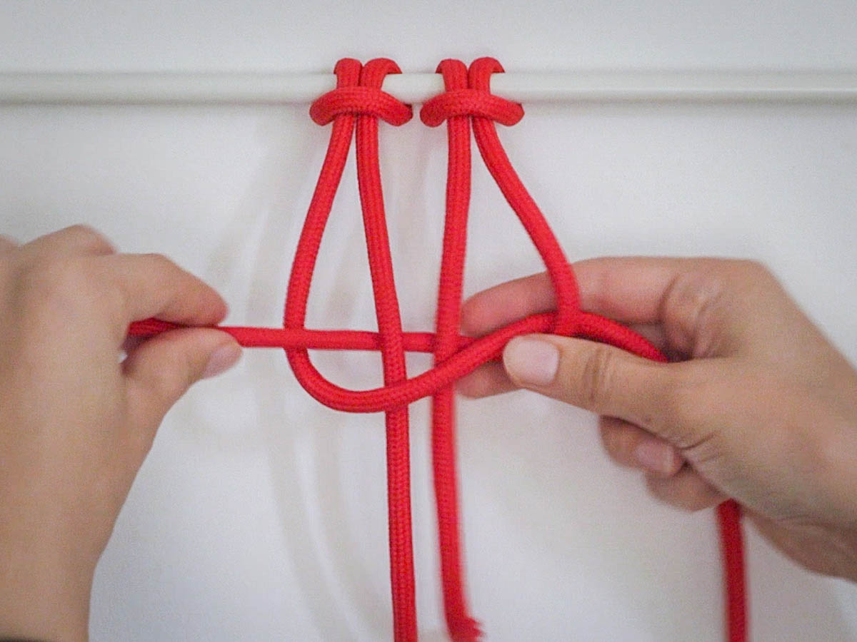 Macrame Square Knot Step 3