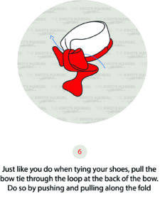 step by step bow tie knot