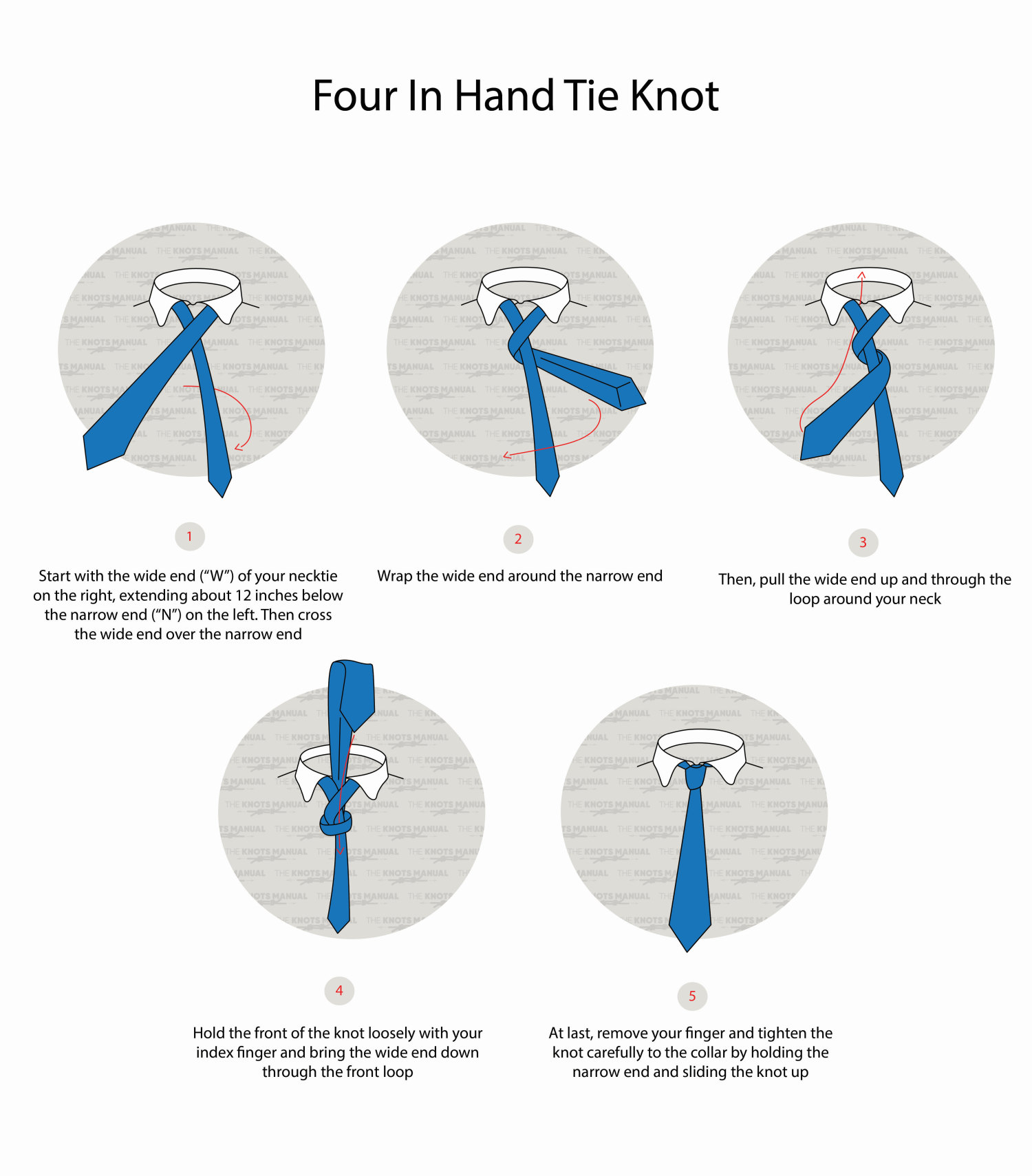 Four in hand knot step by step