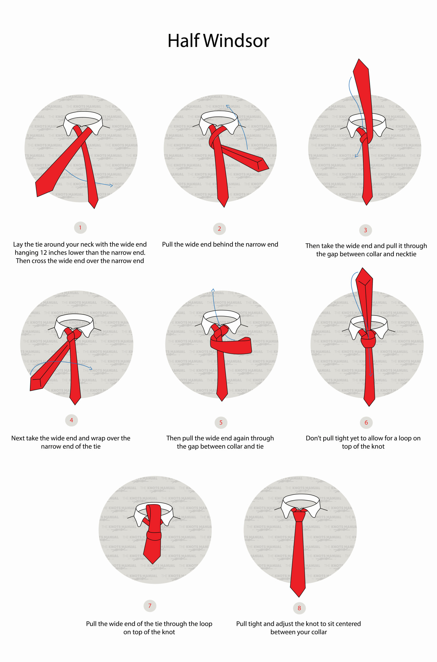 How To Tie A Half Windsor Knot Step by Step