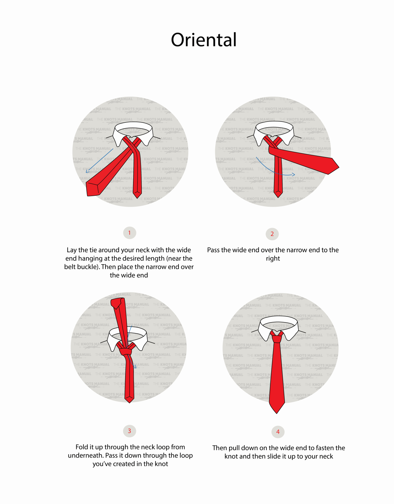 How to Tie the Oriental (Simple) Tie Knot: Illustrated Guide