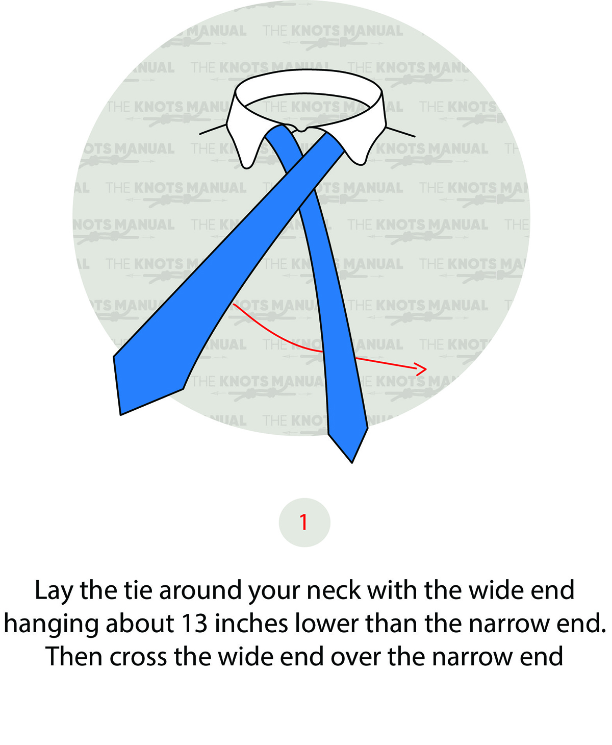 Prince Albert Knot Step 1